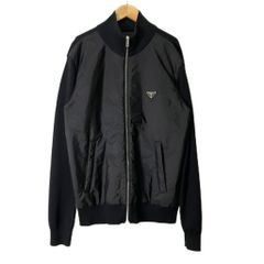 国内正規品　プラダ　PRADA ナイロンジャケット　44 ブラック アウトレット】PRADA プラダ ナイロンジャケット/ジップアップ