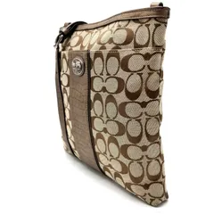【良品】coach y2k signature shoulderbag pochette canvas beige×brown unisex コーチ ショルダーバッグ