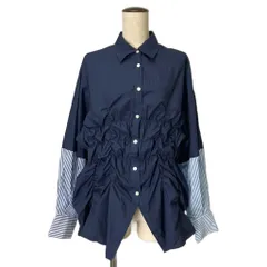 ヘリンドットサイ Shirring shirt 長袖 シャツ F ネイビー 2026年最新】ヘリンドットサイ シャーリングシャツの人気アイテム