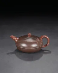 【旧蔵 松竹梅壺】紫泥 紫砂壺 汪寅仙款 名家作款 茶器 急須 手作り 宜興 紫砂 中国古美術 中国茶器 煎茶道具 時代物 唐物 在銘 骨董品 陶器 R08050516