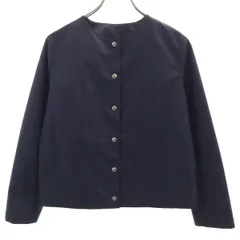 MACKINTOSH PHILOSOPHY マッキントッシュフィロソフィー ノーカラージャケット 38 ネイビー レディース 古着のサムネイル