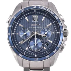 セイコー SEIKO 8B82-0AL0 ブライツ クロノグラフ ブルー ソーラー電波