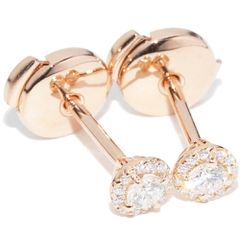 鑑定書付 ティファニーソリティア プラチナダイヤモンドピアス計0.42ct