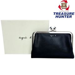 新品未使用】agnès b. アニエスベー ドット柄 二つ折り財布 レザー