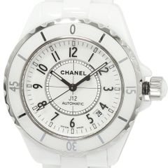 極美品 CHANEL J12 38ミリホワイト自動巻き メンズ腕時計フルアフター 