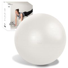 ALINCO Balance Ball, 65cm diameter, chair/stool, lightweight, with air pump and exercise manual, for stretching, fitness, yoga, and other exercises.