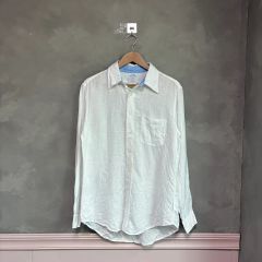 美品 ブルックスブラザーズ リネンシャツ ストライプ ボタンダウン M
