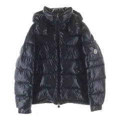 MONCLER (モンクレール) 24AW MAYA マヤ ワッペンロゴ フーデッド ジップアップ ダウンジャケット ブラック