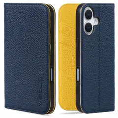 新品 VISOUL iPhone16 対応 ケース 手帳型 本革 MagSafe対応 アイホン16 手帳型ケース 横置きスタンド機能 スマホケース あいふぉん16 レザー カード収納 携帯ケース 全面保護 マグネット 柔軟なTPU素材 アイフォン16 ネイビー