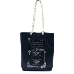 希少】BVLGARI トートバッグ コレツィオーネ レザー ロゴ型押し 黒