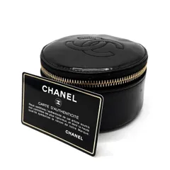 【良品】CHANEL シャネル ココマーク ジュエリーケース ポーチ ブラック 黒 ゴールド金具 レディース ヴィンテージ vintage