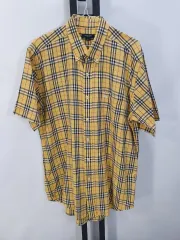 BURBERRY バーバリー シャツ ノヴァチェック 半袖シャツ 옐로우 L