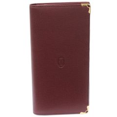 X2176 美品 カルティエ マスト レザー 二つ折り長財布 二つ折り長財布