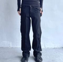 ブラックコムデギャルソン ポリ縮絨 ペンギンパンツ サイズM ブラック