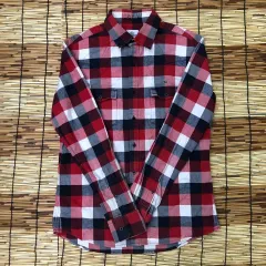 ラコステ レッド CHECK PATTERN シャツ L