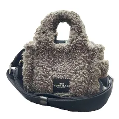マークジェイコブス MARC JACOBS THE TEDDY TOTE BAG 2way マイクロ ショルダーバッグ トートバッグ ボア ロゴ H011M12FA22 グレー ☆AA★