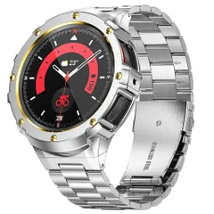 MioHHR金属ケースバンドに適していますSamsungGalaxyWatch5Proバンド45mm、ステンレス鋼プロテクターカバーストラップ男性用(シ
