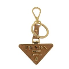 PRADA トライアングルロゴ キーリング ピンク - メルカリ