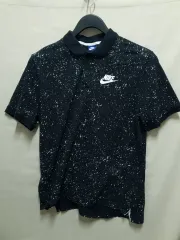 ナイキ ブラック スプラッター 半袖 ポロTシャツ