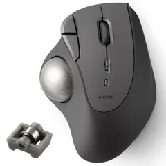【在庫処分】エレコム ワイヤレス トラックボールマウス Bluetooth IST (イスト) シリーズ 5ボタン 親指操作 ベアリング支持 Windows Mac Chromebook ブラック 2 M-IT11BRABKのサムネイル