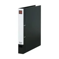 （まとめ） キングジムレバーリングファイル Dタイプ A4タテ 2穴 250枚収容 背幅37mm 黒 6872-BK 1冊 〔×2セット〕