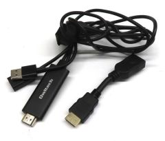 [Used] Mobile Phone Accessory: Owltech iPhone Cable for Displaying Photos, Videos, and Games on a Large Monitor (Black) [WL-CBHDFAS10-BK]