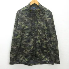 n■Bigサイズ■ファインドアウト/Find-Out ワークマン ストレッチナイロンジャケット/2252 ■黒カーキ【メンズ3L】MENS/63【中古】のサムネイル