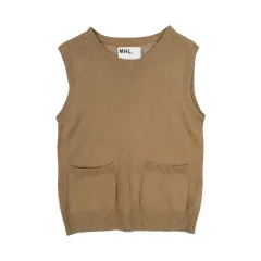 マーガレットハウエル (WOMEN - M) コットン リネン ポケット ニット ベストのサムネイル