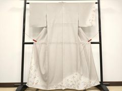 付け下げ 身丈165 裄64.5 金駒刺繍 金彩 一つ紋 菊花 着物 062b - メルカリ