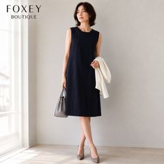 未使用級✨フォクシーニューヨーク LADY BOW カーディガン 袖ロゴ