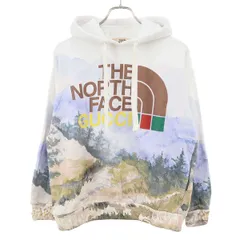 GUCCI×THE NORTH FACE グッチ×ノースフェイス ロゴトレイルプリントパーカー 672474 XJDS7 ホワイト×マルチカラー XXSのサムネイル