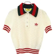 GUCCI×adidas グッチ×アディダス ショートスリーブニットポロシャツ 693832 XKCDM アイボリー XSのサムネイル