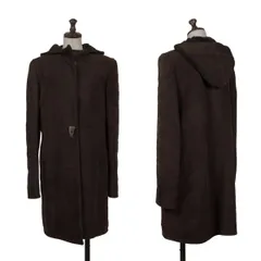 ジルサンダーJIL SANDER フーデッドムートンコート 茶36のサムネイル