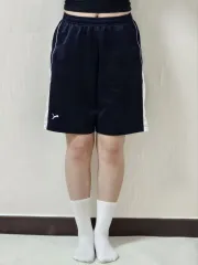 プーマ ネイビー ピンク ロゴ スポーティー ハーフパンツ