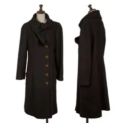 ヴィヴィアンウエストウッド レッドレーベルVivienne Westwood Red Label アンゴラ混裏オーブジャガードビッグカラーコート 黒3のサムネイル