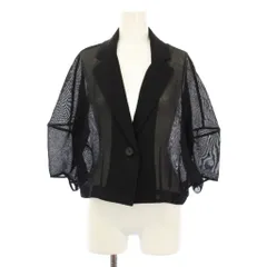 クラネ CLANE MESH LANTERN JACKET メッシュランタンジャケット アウター ショート丈 半袖 シングル ワンカラー 2 黒 ブラック 16122-4272 /BBのサムネイル