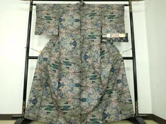 平和屋着物●都喜ヱ門　本場大島紬　7マルキ　総絣　奥の細道　藤絹織物謹製　証紙付き　正絹　逸品　DABE5393ps
