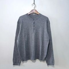 ️希少】INTER FACTORY ヘンリーネックニット グレー M - メルカリ