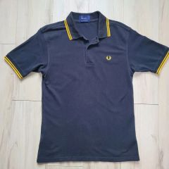 FRED PERRY フレッドペリーポロシャツ ブラックイエローライン月桂樹