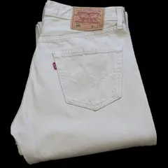 90s USA製 Levi'sリーバイス 501 カラーデニムパンツ ベージュ W34 L36★A6 オールド ビンテージ ジーンズ ストレートのサムネイル