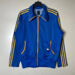 adidas トレフォイル ジャージ セットアップ ブルー イエロー atp型