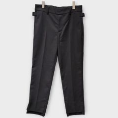 美品】sacai（サカイ）ウールメルトンベルテッドのブラックパンツ