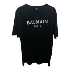 3826【希少＆XL】ポルトガル製 バルマン メタリックセンターロゴ Tシャツ 3826【希少＆XL】ポルトガル製 バルマン メタリックセンターロゴ T