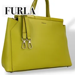 【極美品】極美品 FURLA フルラ タリア TALIA ハンドバッグ トート ライム A4可