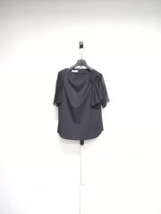 未使用タグ付き✨エムズグレイシー シースルー袖 リボン カットソー 黒 