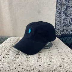 ポロ ラルフローレン ヴィンテージ センターロゴ コットン チノ ベースボールキャップ 帽子