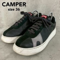 CAMPER 캄페르 size36 TWINS 트윈스 블랙 블랙 K201311-026 로우 컷 스니커 후저 플랫 슈즈 구두 끈 신발 캐주얼 모드 스페인 인기 세련된 ■■