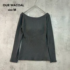 OUR WACOAL アワワコール M グレー カップインバックオープンリブＴシャツ  カップ付き バスト79-87 JCX538 株式会社ワコール 日本製 ODK780BLS トップス 伸縮性 タイ製 ★ ■◇ ★ ◇■ ★ ◆■のサムネイル