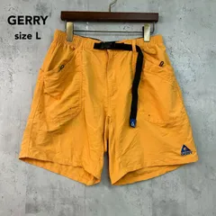 GERRY ジェリー L オレンジ ナイロンガーデニングクライミングショートパンツ 半ズボン 短パン 水陸両用 ギアパンツ キャンプ アウトドア 釣り フィッシング 登山 ワンポイント ロゴ 刺繍 ウエストベルト 078600 ★ ■◆