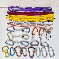 One Size Orange Black Diamond (Black Diamond) - Petzl, Mammut, Beal, etc. Carabiner, Quickdraw, Belay Device, Sling - 21-Piece Set - Bulk Sale - Rock Climbing Gear z0005792